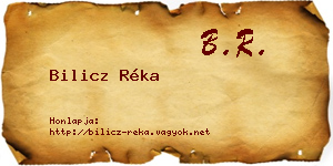 Bilicz Réka névjegykártya